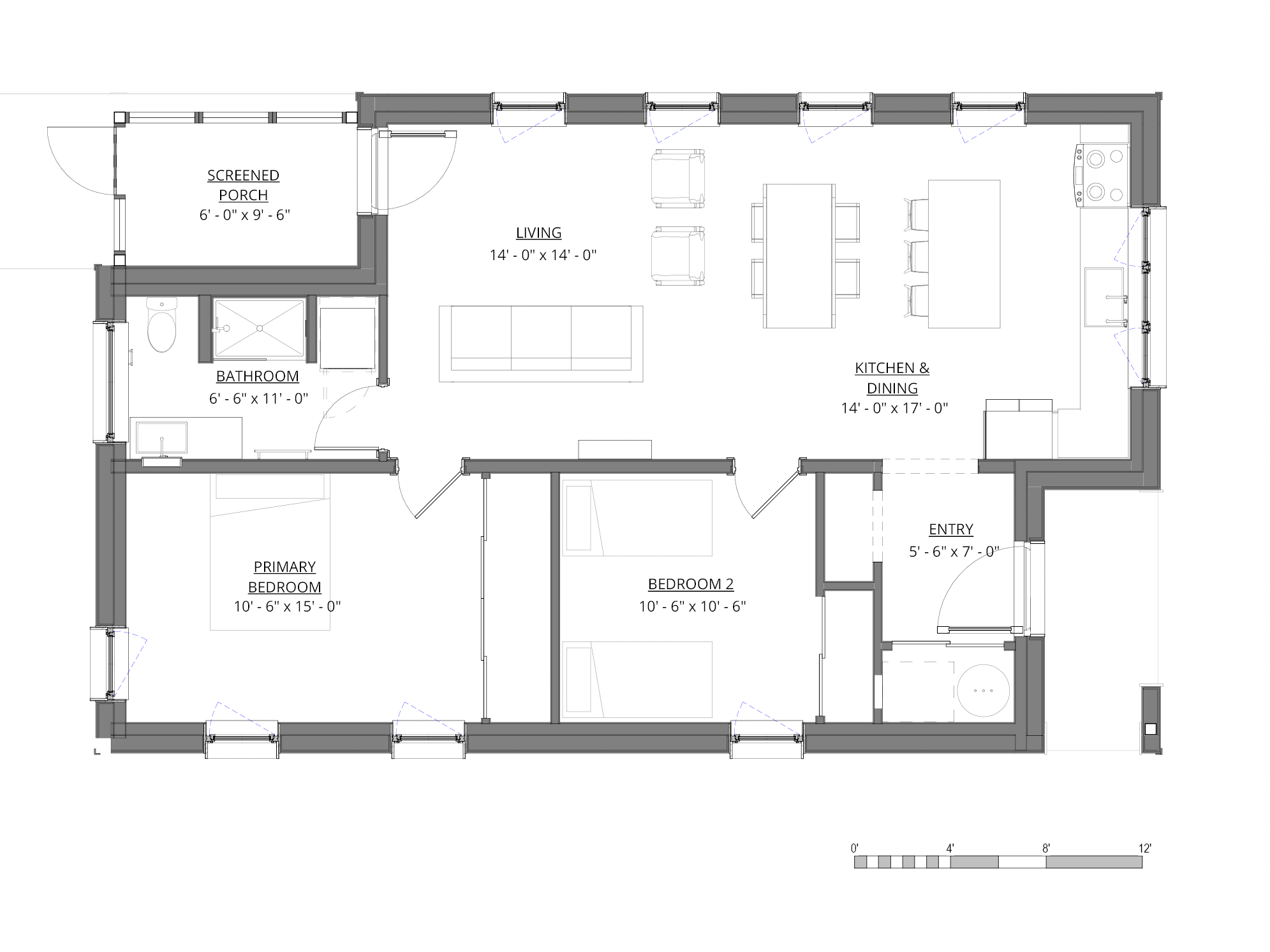 Floor plan 1 for 1000 Model A