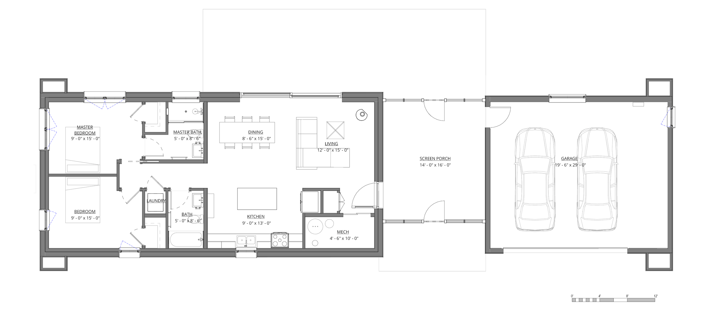Floor plan 1 for 1100 Model